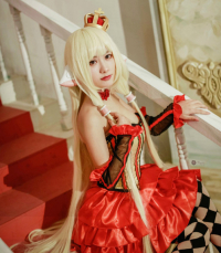 Chobits Chi Motosuwa Elda Hibiya Long Blonde Cosplay Wig