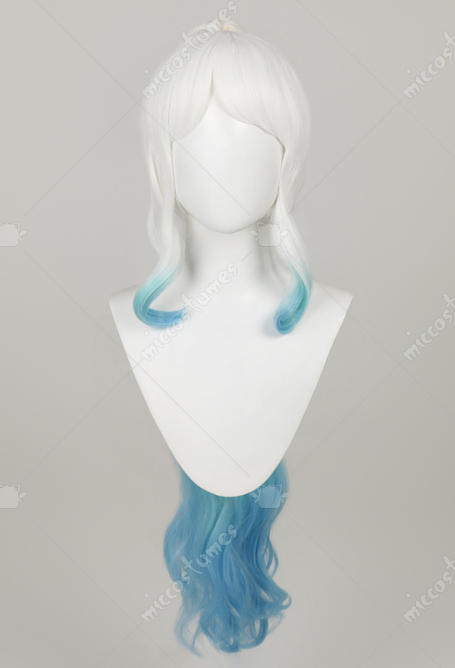 One Piece Yamato White Green Gradient Long Cosplay Wig