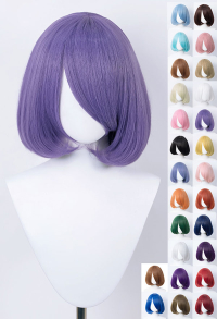 Short Bob Wig with Bangs Multicolor Optional Cosplay Wig
