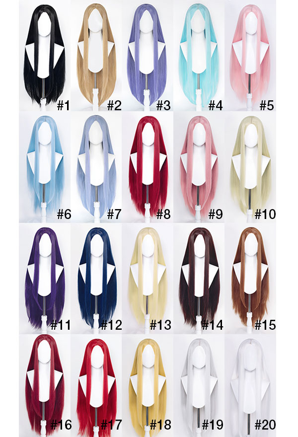 Multicolor Optional Cosplay Wig - Long Straight Middle Part