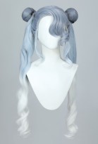 Vocal Cosplay Wig Long Curly Gray Blue Wig