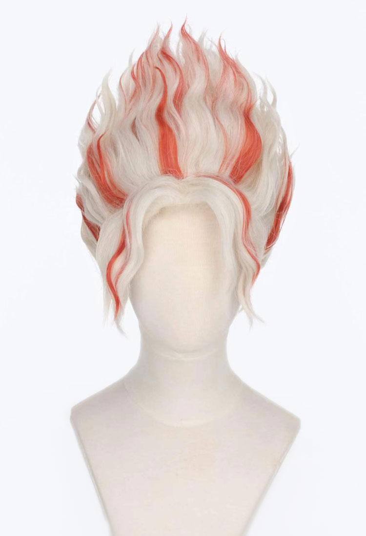 DDD Ken Takakura Cosplay Wig Short Red White Wig with Hairnet