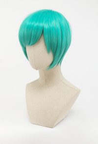 Anime Bulma Green Short Straight Cosplay Wig