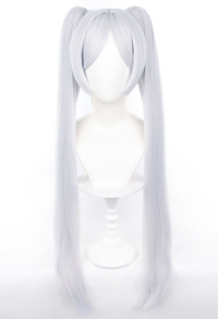 Friren: Beyond Journey's End Friren Cosplay Wig Silver White Double Ponytail Wig