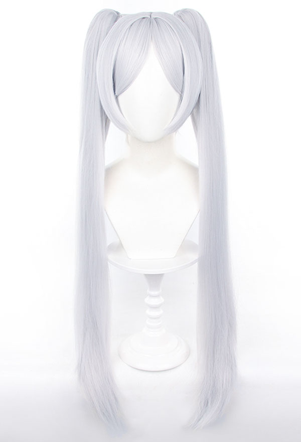 Friren: Beyond Journey's End Friren Cosplay Wig Silver White Double Ponytail Wig