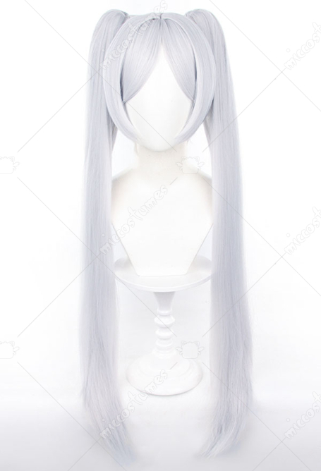 Friren: Beyond Journey's End Friren Cosplay Wig Silver White Double Ponytail Wig