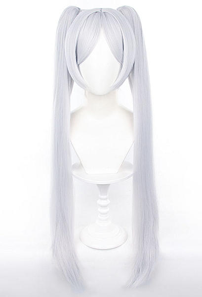 Friren: Beyond Journey's End Friren Cosplay Wig Silver White Double Ponytail Wig