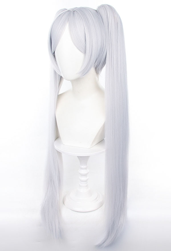 Long white anime wig best sale