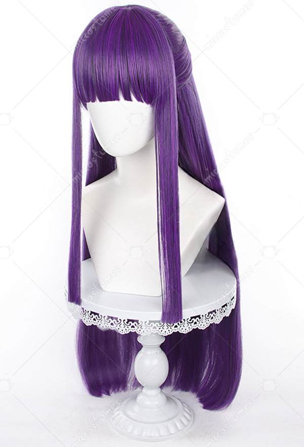 LZT Anime Cosplay Wig For Fukawa Toko,100cm Dark Purple Long Braid Wig Women Girls' Party Wigs
