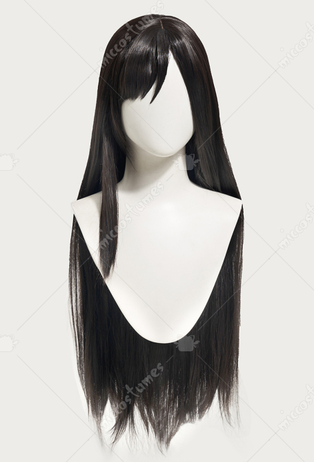 FF FF Tife Cosplay Wig Black Straight Wig