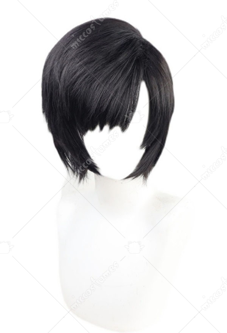 FF Yuffie Kisaragi Cosplay Wig Short Straight Black Wig