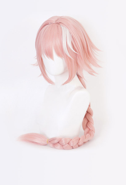 FATE Fate Apocrypha Astolfo Pink White Mixed Long Braid Cosplay Wig