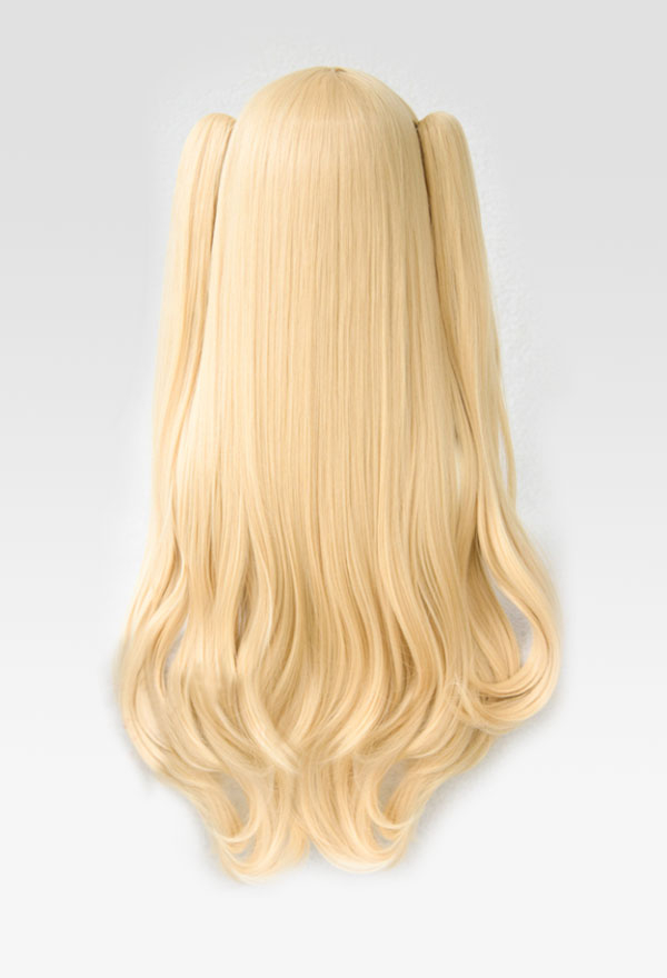 Curly blonde clearance cosplay wig