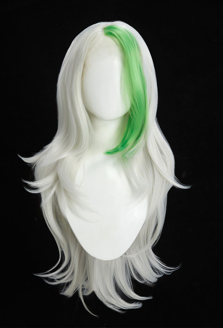 Five Nights at Freddy's Roxanne Wolf Cosplay Wig White and Green Long Lace Wig