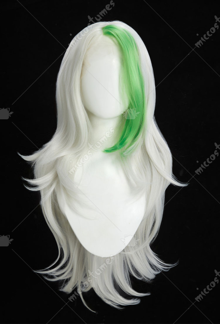 Five Nights at Freddy's Roxanne Wolf Cosplay Wig White and Green Long Lace Wig