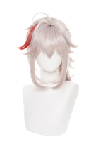 Genshin Impact Kaedehara Kazuha Cosplay Wig Beige Wig with Red Highlights