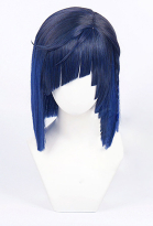 Genshin Impact Yelan Cosplay Wig Blue Short Wig