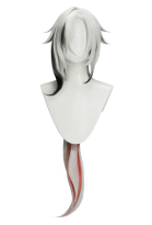 Genshin Impact Fatui Cosplay Wig The Knave Arlecchino Black White Long Wig