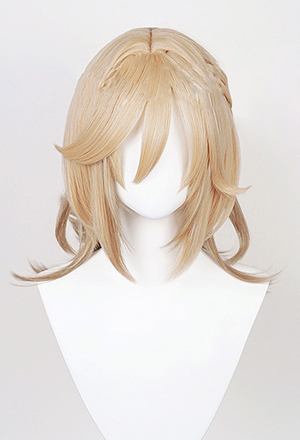 Genshin Impact Perruque de Cosplay Kaveh Wig Blonde Courte