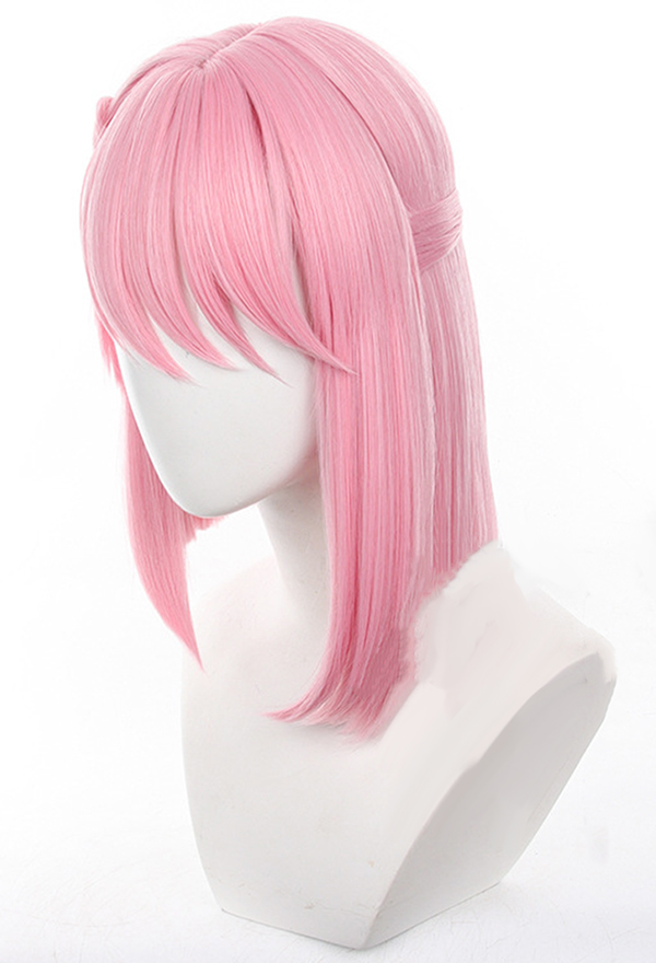 Short pink shop wig cosplay