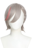 Genshin Impact Lyney Cosplay Wig Short Grey Orange Wig