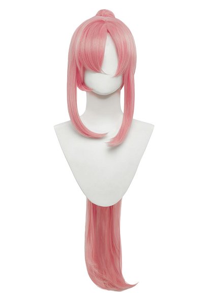 Mobile Lacus Cosplay Wig Pink Long Ponytail Wig