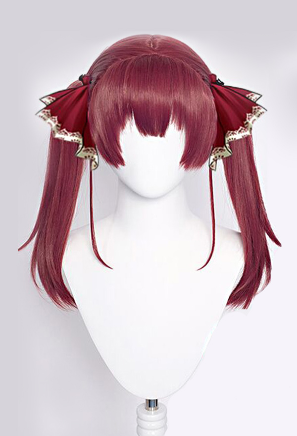 Captain Houshou Marine Cosplay Wig Hololive Rose Red Wig Top