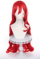 Honkai: Star Rail Himeko Cosplay Wig Long Curly Red Wig