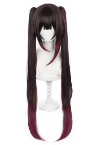Honkai: Star Rail Sparkle Cosplay Wig Long Straight Brown Red Wig