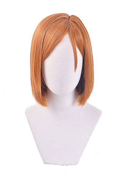 Jujitsu Fight Nobara Kugisaki Short Straight Orange Cosplay Wig