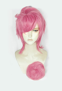 JJBA Golden Wind Trishi Short Pink Cosplay Wig