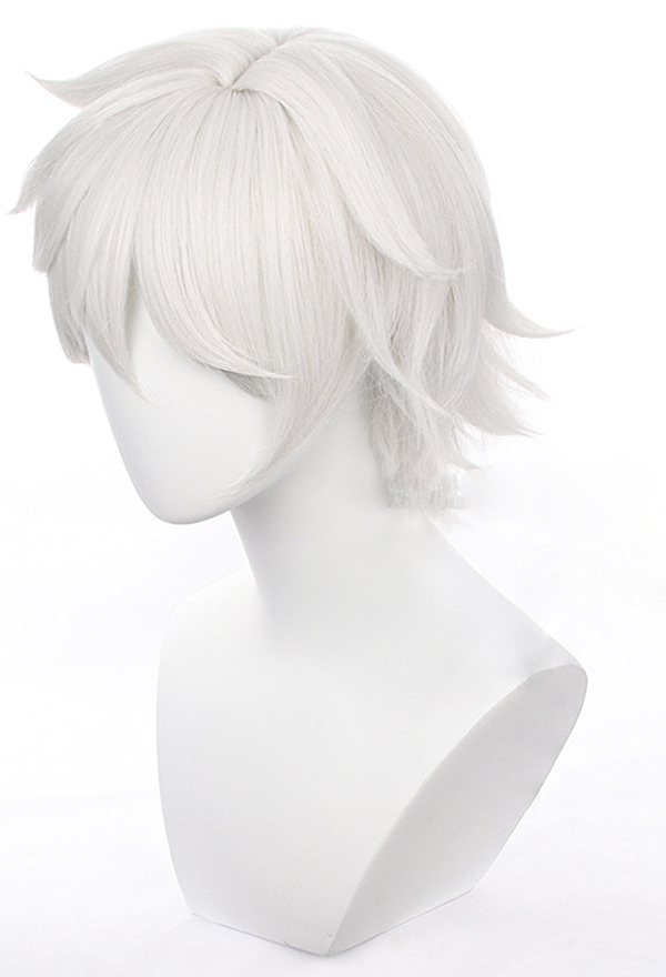 Hell s Paradise Jigokuraku Gabimaru Cosplay Wig Short Silver White Wig