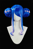 KOG Princess Gwen Cosplay Wig Royal Blue Double Bun Wig