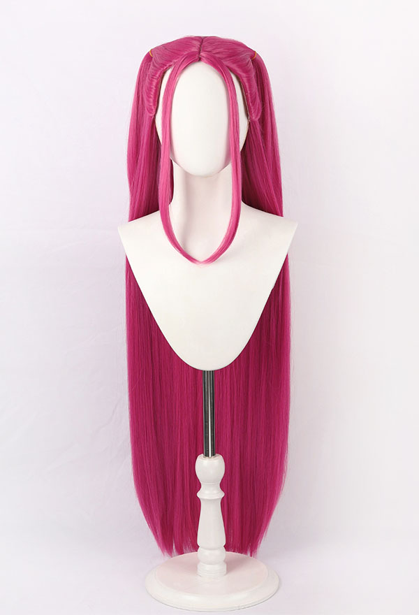 Kpop Slayers Main Dancer Cosplay Wig Rose Red Long Wig