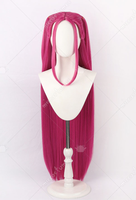 Kpop Slayers Main Dancer Cosplay Wig Rose Red Long Wig