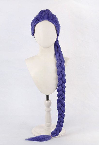 Anime Rumi Cosplay Wig Purple | Demon Hunters Costume Wig With Bracelet & Hair Cap