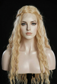 Fairy Queen Cosplay Wig Golden Blonde 35.4-inch Long Curly Lace Front Wig