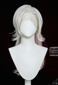 Love and deepspace Sylus Cosplay Wig Silver Long Lace Wig