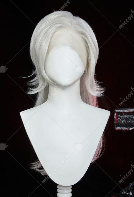 Love and deepspace Sylus Cosplay Wig Silver Long Lace Wig
