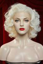 Marilyn Monroe-style Wig Multi-colored Short Curly Lace Wig