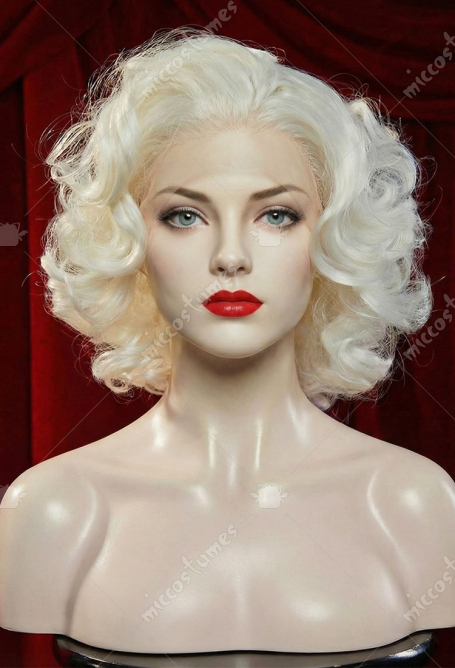 Marilyn Monroe-style Wig Multi-colored Short Curly Lace Wig