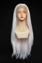 ライトピンク ロング ストレート レース ウィッグ