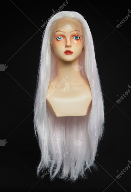 Universal Long Straight Pink Lace Wig Cosplay Wig