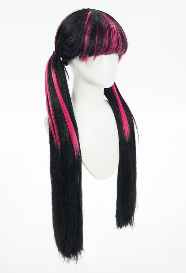 Gothic Cross Pigtail Extensions in Black