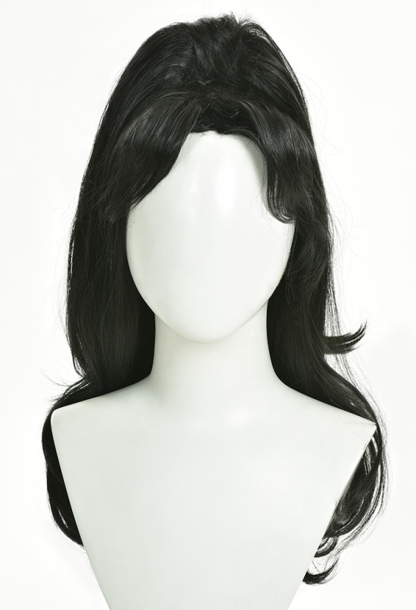 Mortal Kombat 9 MK9 Kitana Cosplay Wig Black Long Ponytail Wig