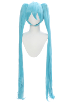 Vocal Cosplay Wig Light Blue Long Double Ponytail Wig