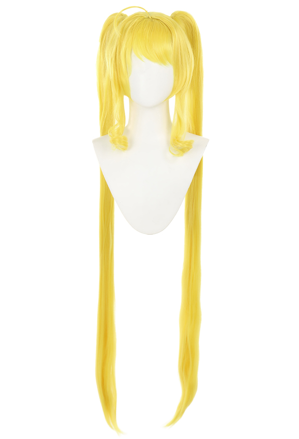 Yellow pigtail clearance wig