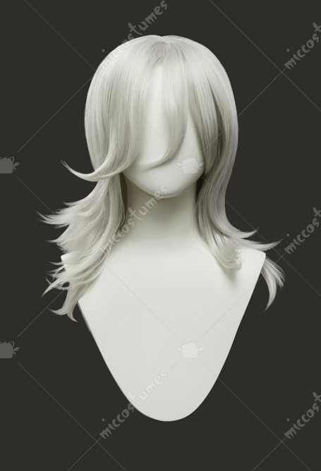 Rival Girl Sue Storm Cosplay Wig Silver Gray Long Wig