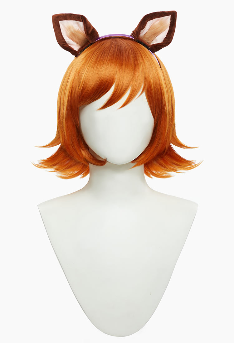 Rival Girl Doreen Cosplay Wig Short Ginger Hair Wig