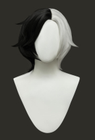 Rival Girl Luna Snow Cosplay Wig Black White Short Wig